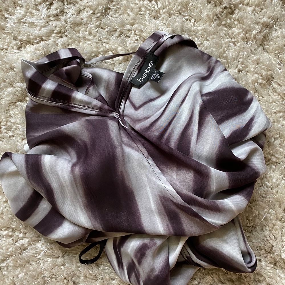 Purple Bebe blouse with elastic band